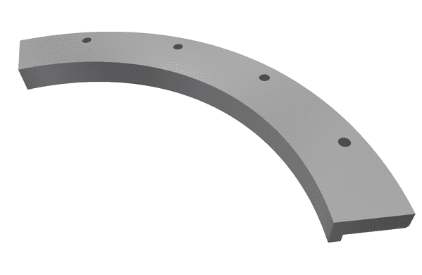 deflector top Rotor - side wall hardened for Vecoplan LLC (Retech) 