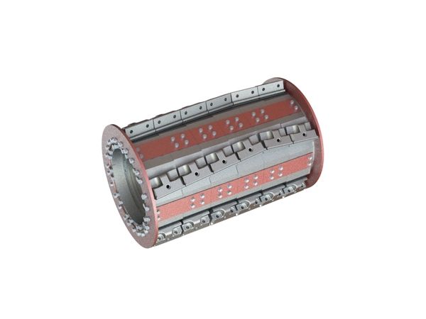 Eco-Rotor 5 rows Version V complete incl. knife holder, adapter plates for Lindner Recyclingtech Lindner Komet 1100 (A)