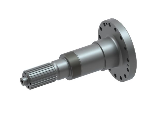 Eje de accionamiento rotor Ø445x807 Lindner Komet, con taladro pasante para Lindner Recyclingtech 