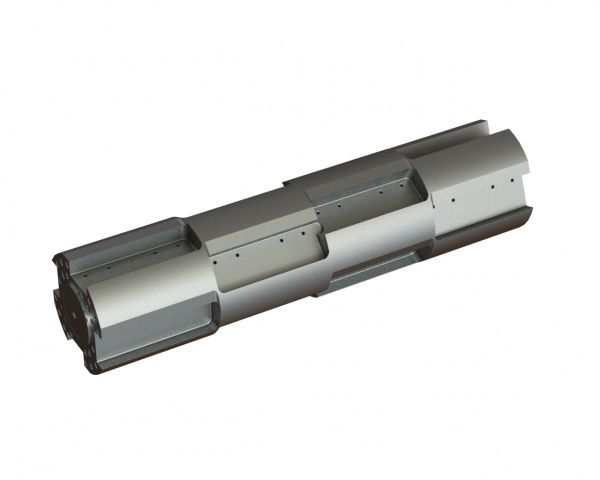 eje del rotor L=1600, blindado 4 filas para cuchillas de rotor t=35 para Eldan Recycling Eldan TR 160