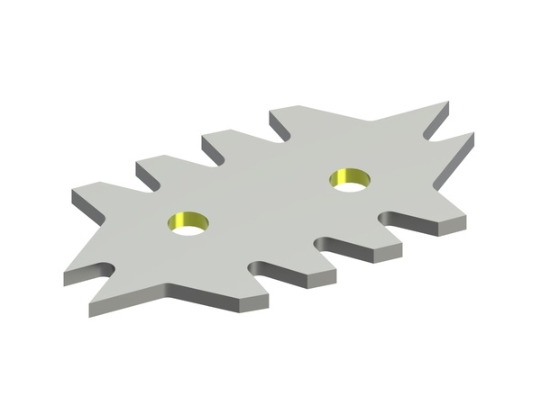 Enlève-étiquettes 170x90x6 Eco Line, 2 trous Ø14 