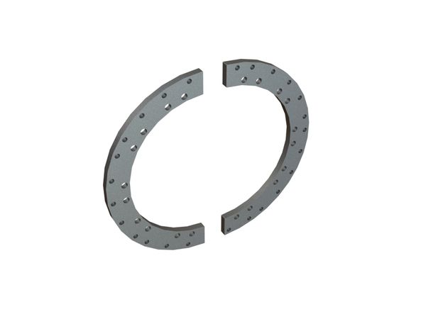 Flange ring (adapter) 2-piece ECO-Rotor for Lindner Recyclingtech Lindner Komet 1100 (A)