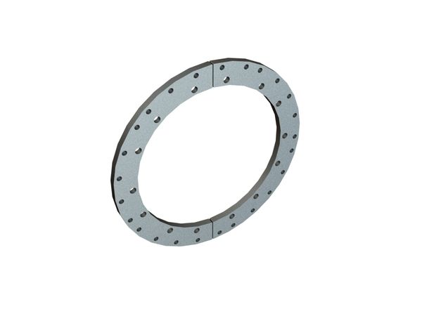 Flanschring (Adapter) 2-tlg. ECO-Rotor, 7 Reihen für Lindner Recyclingtech Lindner Komet 2200 HP