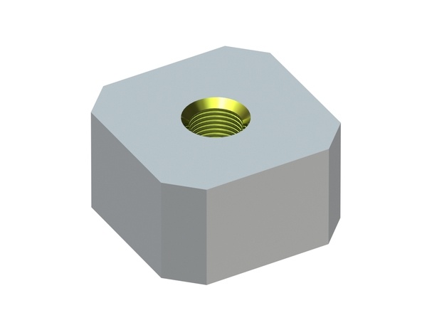 Flat cutting crown 80x80x45, StandardCut, M24 thread, X version for Vecoplan LLC (Retech) 