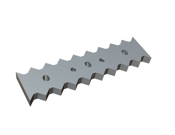 Flattened counter knife 414x104x28 Premium Line, version 40, X version for Vecoplan Vecoplan V-ECO 1300
