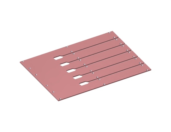 Front wear plate, 30 countersunk holes, 5 slots, Hardox for Austropressen | Roither Maschinenbau GmbH 