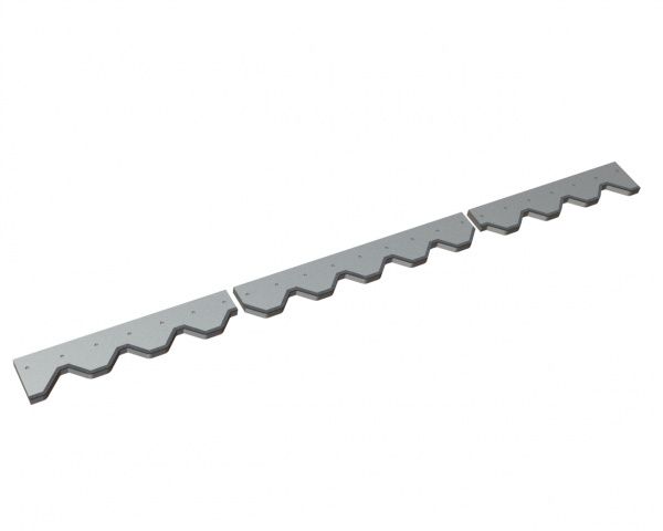 Gegenmesser 3-tlg. 1991x137x25, Ausführung 140, gepanzert für Vecoplan 