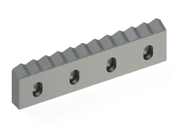 Gegenmesser 396x114x43, Premium Line, 4 Langlöcher, X-Variante 