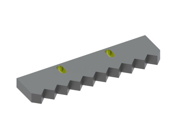 Gegenmesser 400x100x30, Eco Line, 2 Langlöcher, X-Variante 