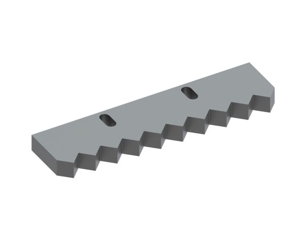 Gegenmesser 400x100x30, Premium Line, 2 Langlöcher, X-Variante 