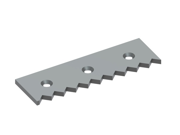 Gegenmesser 408x125x15 Premium Line 10 Zahnkerben 90°, Zahnschritt 40, X-Variante 