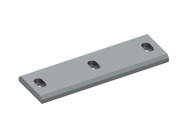 Gegenmesser 455x143x25, PremiumCut, beidseitige Schneide 45°/90°, 3 Langlochsenkungen, X-Version für Zeno Zerkleinerungsmaschinen 