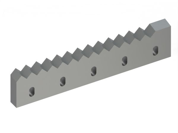 Gegenmesser 495x110x33, Premium Line, 5 Langlöcher, X-Version 