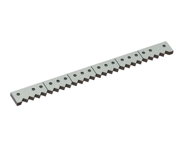 Gegenmesser 6-tlg. 1711x142x45, Premium Line, 18 Bohrungen mit Flachsenkung, 12x M16 Gewinde für Weima Maschinenbau GmbH 