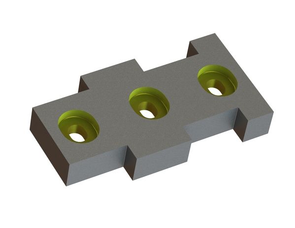 Gegenmesser Außen 334x177x50, Eco Line, 3 Langlöcher, X-Variante für Andritz ADuro P / FRX 3000
