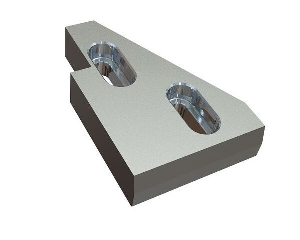 Gegenmesser links 245x168x50, Premium Line, 2 Langlöcher, W8-Variante für Eldan Recycling Eldan Super Chopper SC 1412