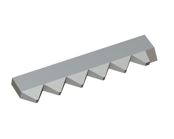 Gegenmesser links 388x78x25 Premium Line, Ausführung 60, W-Variante für Vecoplan 