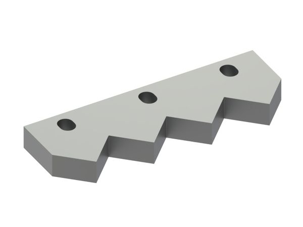 Gegenmesser Mitte 282x96x28, Premium Line, 3 Langlöcher, X-Variante 