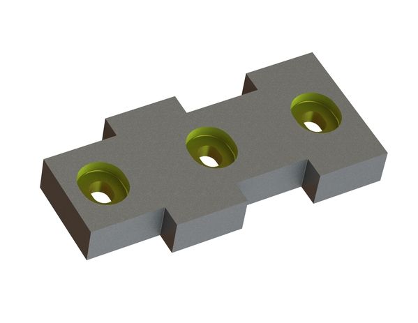 Gegenmesser Mitte 382x176x50, Eco Line, 3 Langlöcher, X-Version für Andritz ADuro P / FRX 3000