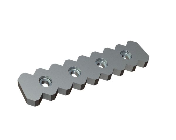 Gegenmesser Mitte 387x95x25 Premium Line Ausführung 40, X-Variante für Vecoplan 