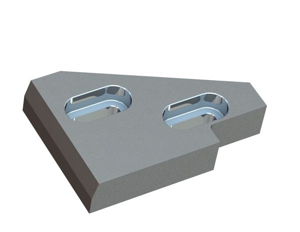 Gegenmesser rechts 245x168x50 Premium Line W9-Variante für Eldan Recycling Eldan Super Chopper SC 1412