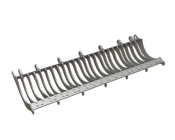 Griglia a falce 3180x1160x413.3 versione a falce 104, acciaio strutturale per Lindner Recyclingtech Lindner Jupiter