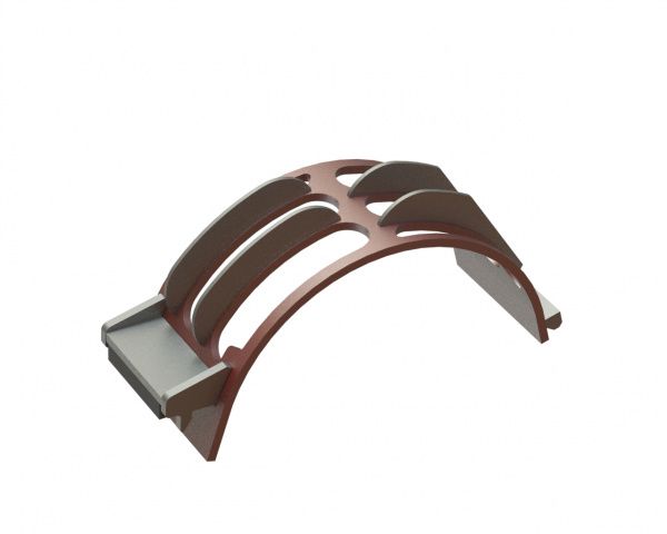 Griglia con larghezza 340, spessore t=20 foro alungato rettangolare, ponticello 22, Hardox per Lindner Recyclingtech Lindner Komet HP