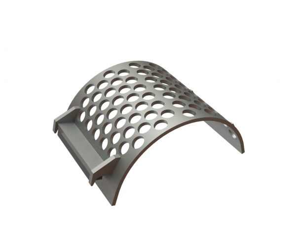 Griglia con larghezza 497, spessore t=15 foratura Ø50, ponticello 11/19 per Lindner Recyclingtech Lindner Micromat