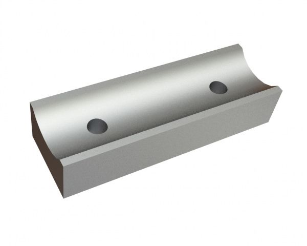 Groove knife 172x57x35 Premium Line, 2x M16 thread, W version, utility model protected for Lindner Recyclingtech Lindner Komet HP