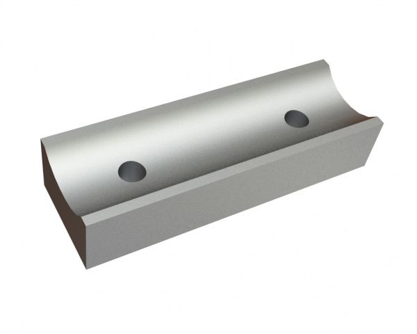 Groove knife 172x57x35 Premium Line, 2x M16 thread, X version, utility model protected for Lindner Recyclingtech Lindner Komet HP