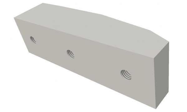 Guide axial counter knife crossbeam, hardened for Vecoplan LLC (Retech) Vecoplan VNZ 200 XL