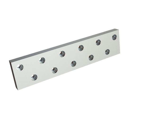 Guillotine shear blade 343x80x20, PremiumCut, 11 countersunk holes, W version for HSM GmbH + Co. KG 