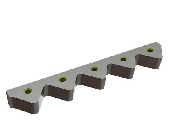 Hackmesser 399x66x35 Eco Line, 5x M16, W9-Variante para Eldan Recycling A/S 