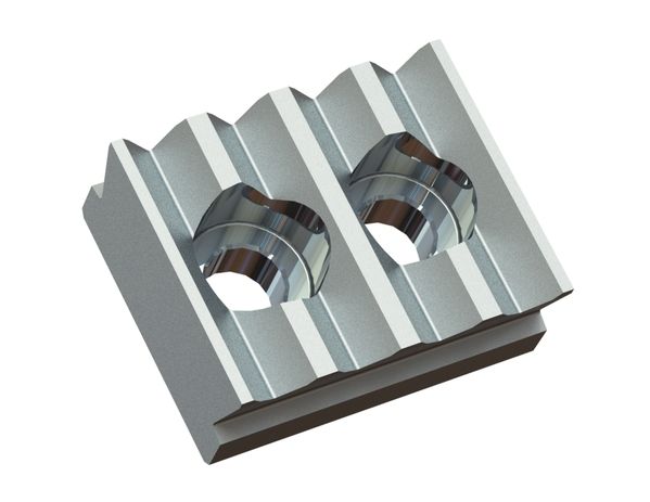 Hackmesser 50x40x20 Premium Line 2 Senkbohrungen, X-Variante für Vecoplan 