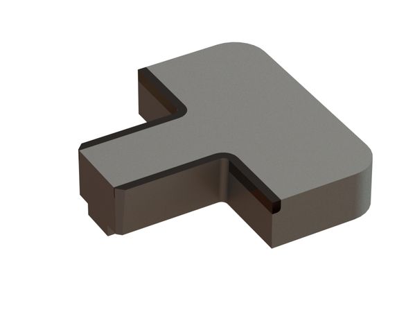 Hackmesser T-förmig 195x182x50, 3x M24 Gewinde für Hosokawa Alpine AG 