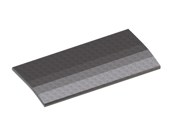 Hardfaced plate for stripper comb 344x170x10 for Lindner Recyclingtech Lindner Universo 2200