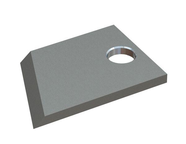 Heißabschlagmesser 58x40x4 links PremiumCut Schneide 42°, Bohrung Ø11 für EREMA Engineering Recycling Maschinen und Anlagen 