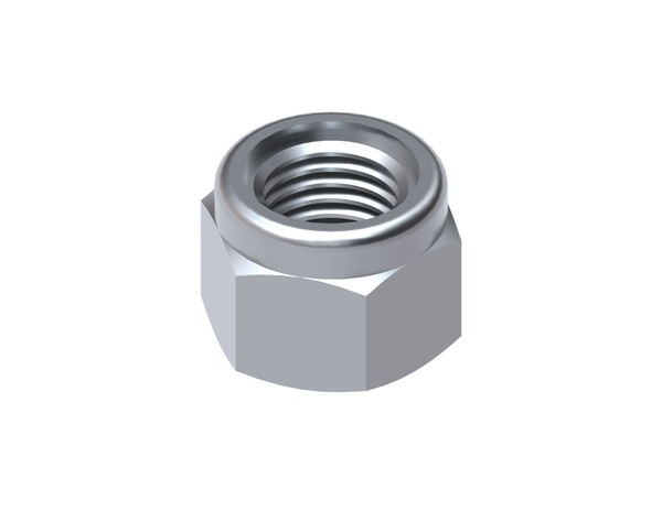 Hexagon nut M16, high form, self-locking with clamping part 