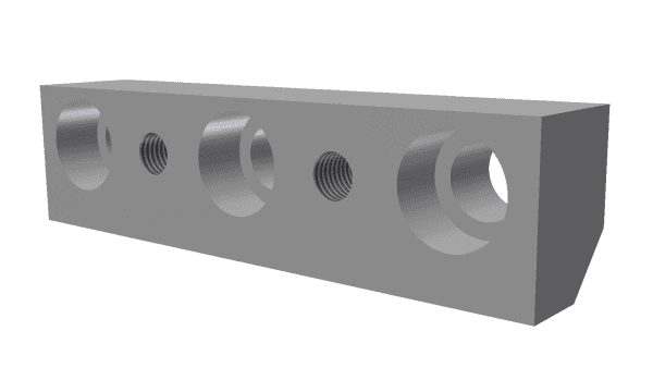 Holder bottom center, screen bar GM crossbeam for Vecoplan LLC (Retech) Vecoplan VVZ 250 Hurricane