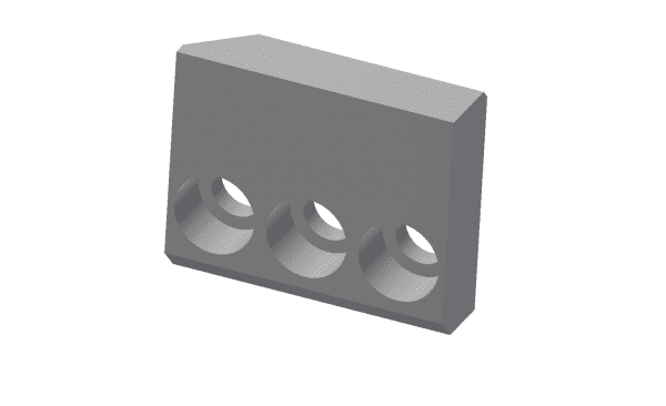 Holder right upper, version 110x110, 3 holes for Vecoplan LLC (Retech) Vecoplan VVZ 250 Hurricane