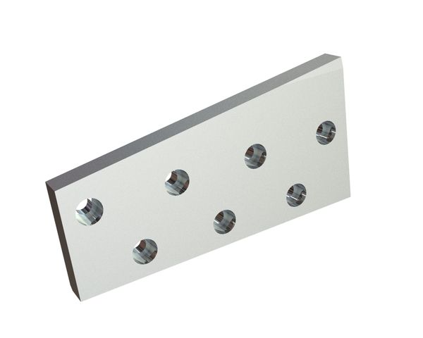 Inner left knife 220x110x20 PremiumCut, 7 countersunk holes, W version for HSM GmbH + Co. KG 