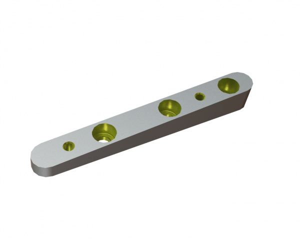 Kneading bar for stator disc 187x24x22, StandardCut, 3 countersunk holes, X version for Herbold Meckesheim GmbH Herbold Plastkompaktor HV-70