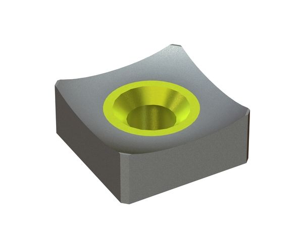 Knife 117x117x47 Eco Line, countersunk on one side, Y version for Lindner Recyclingtech Lindner Meteor 1800