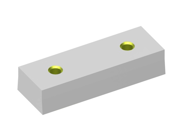 Knife 172x61x35, with clearance angle, StandardCut, 2x M16 thread, X version for Lindner Recyclingtech Lindner Power Komet 1800