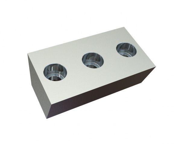 Knife 180.4/175x99x57 Premium Line 3 countersunk-hole, edges 75°, Y-version for Herbold Meckesheim GmbH Herbold HGM 60/145
