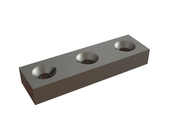 Knife 195x56x28 PremiumCut, 3 countersunk holes on both sides for M16, X version for Andritz ADuro 2400 S