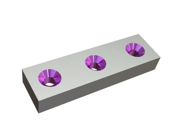 Knife 195x56x28, Primus Line, 3 double-sided countersunk holes, X version for MeWa | Ehehalt | Andritz MeWa | THM Recycling Mewa UG 1000