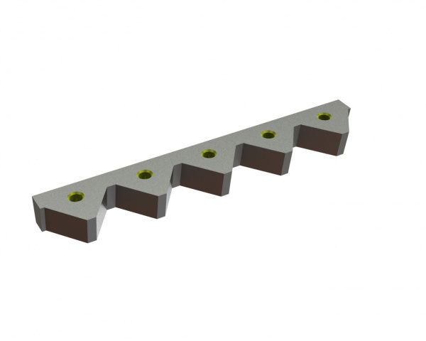 Knife 399x66x35 StandardCut, M16 thread, W9 version for Eldan Recycling Eldan HR 202