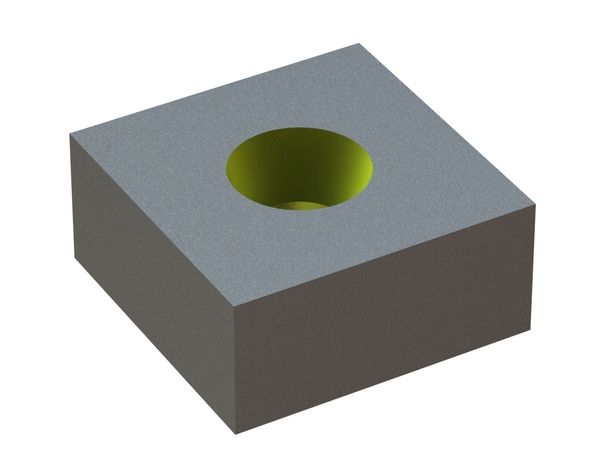 Knife 43x43x19.5, pointed corners, StandardCut, countersunk on both sides, X version for Lindner Recyclingtech 