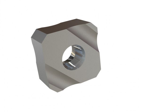 Knife 43x43x20, chamfered corners, Premium Line, countersunk on both sides, X version for Lindner Recyclingtech Lindner Meteor 1750